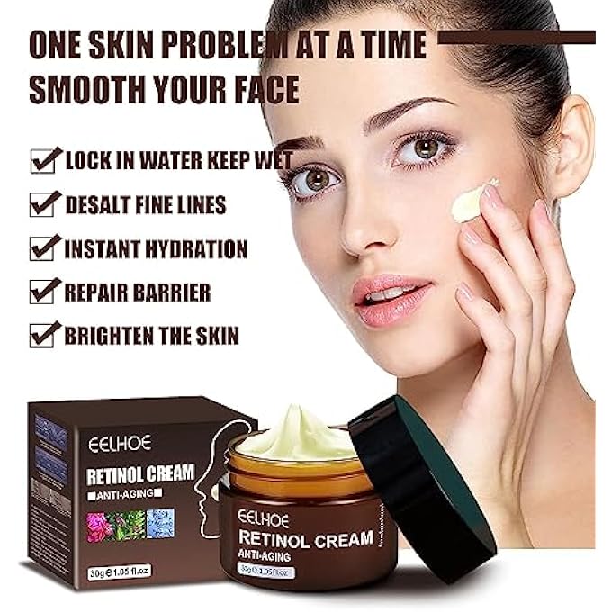 EELHOE RETINOL ANTI AGING WRINKLE REMOVAL SKIN FIRMING CREAM, EELHOE RETINOL CREAM ANTI-AGING WITH HYALURONIC ACID AND VITAMIN (5PCS) - Image 3